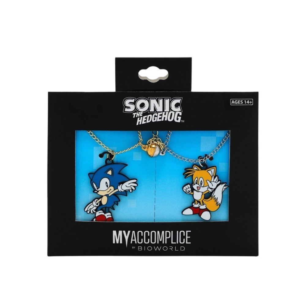 NEW Sega Sonic The Hedgehog Tails & Sonic Best Friend Necklaces Set